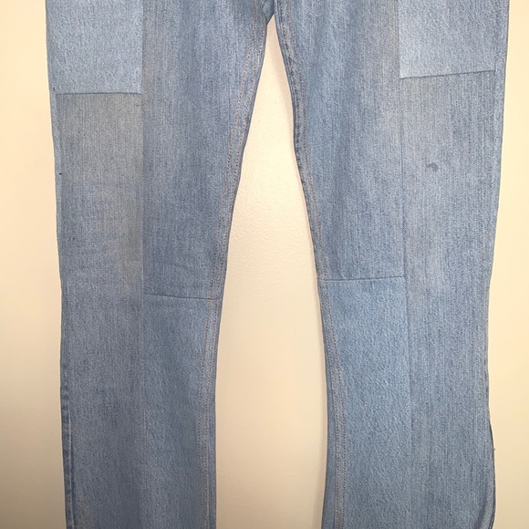NEW Re/done Levi’s Patchwork Straight Leg Jeans 29 - Picture 4 of 8